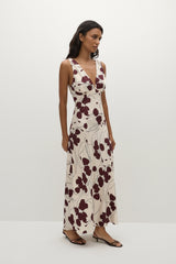 Signe Maxi Dress | Dandelion Floral Bordeaux
