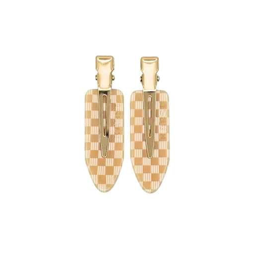 Creaseless Clip | Peach Checker