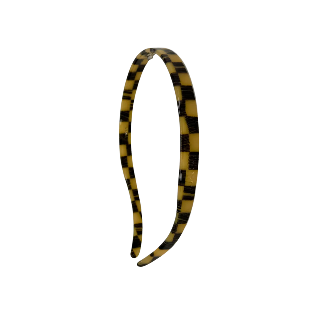 Slim Headband | Faded Checker
