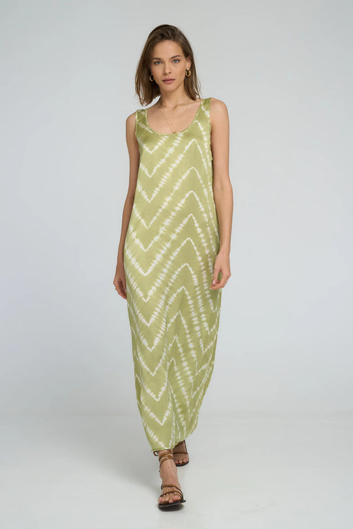 Safran Maxi Dress | Celestial Tie Dye Green Apple