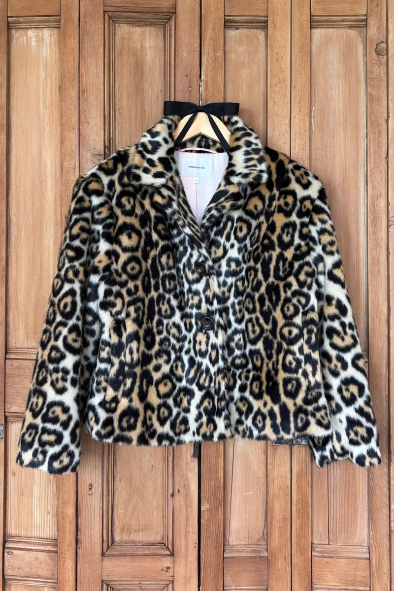Short 60s Coat | Leopard Fur