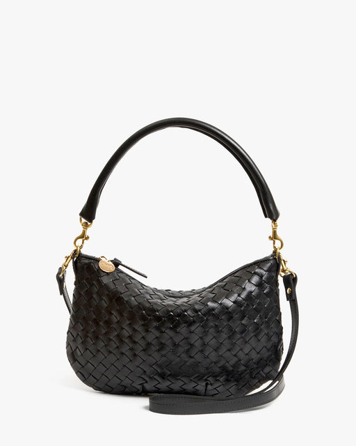 Petit Moyen Messenger | Medium Woven Diagonal Black