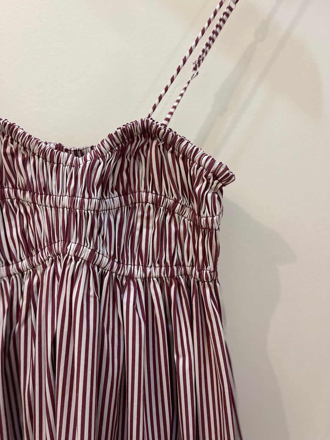 Birgit Maxi Dress | Maia Stripe Burgundy