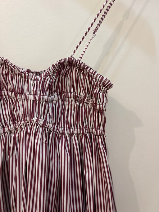 Birgit Maxi Dress | Maia Stripe Burgundy