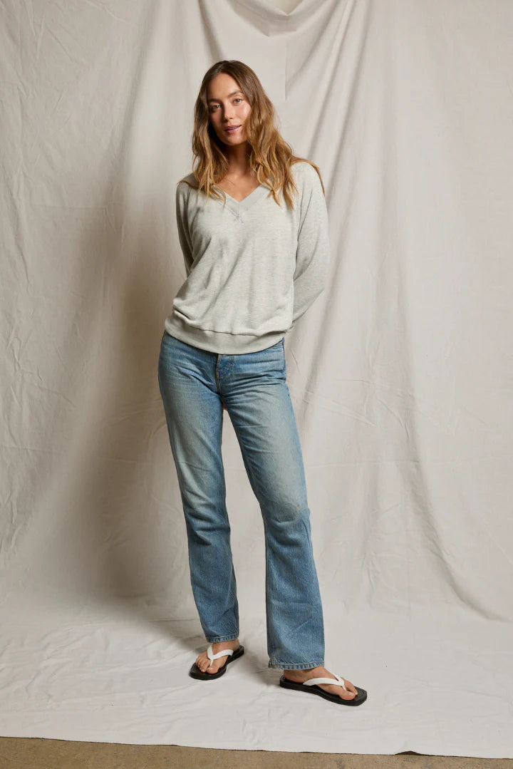 Sinead V Neck Sweatshirt | Heather Grey