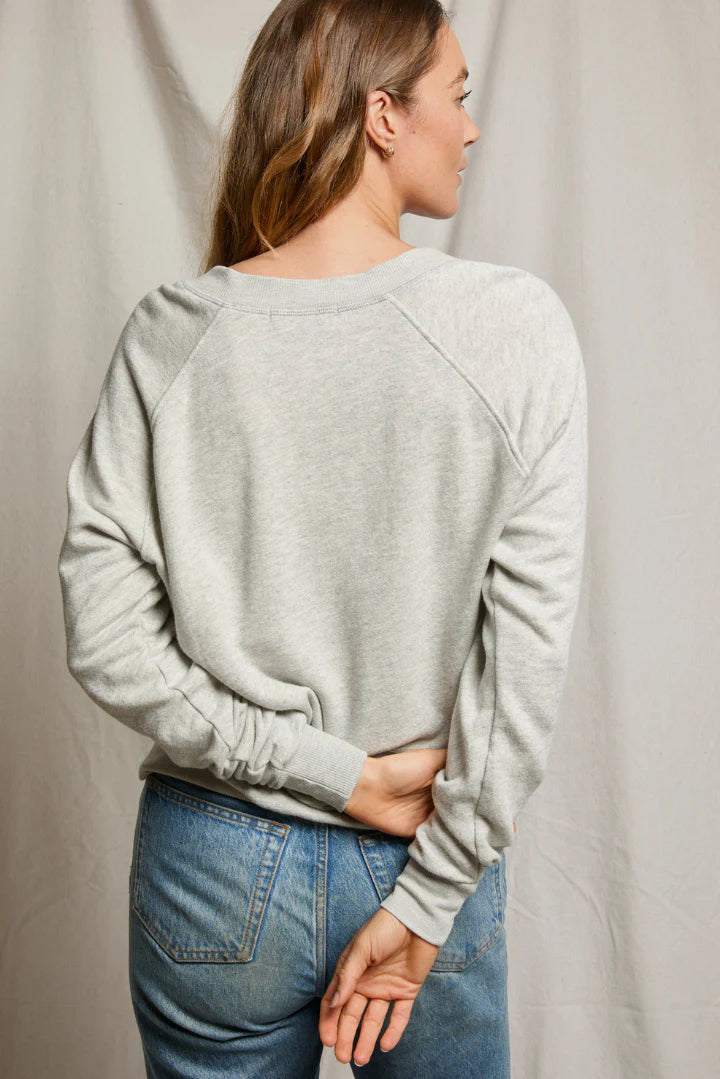 Sinead V Neck Sweatshirt | Heather Grey
