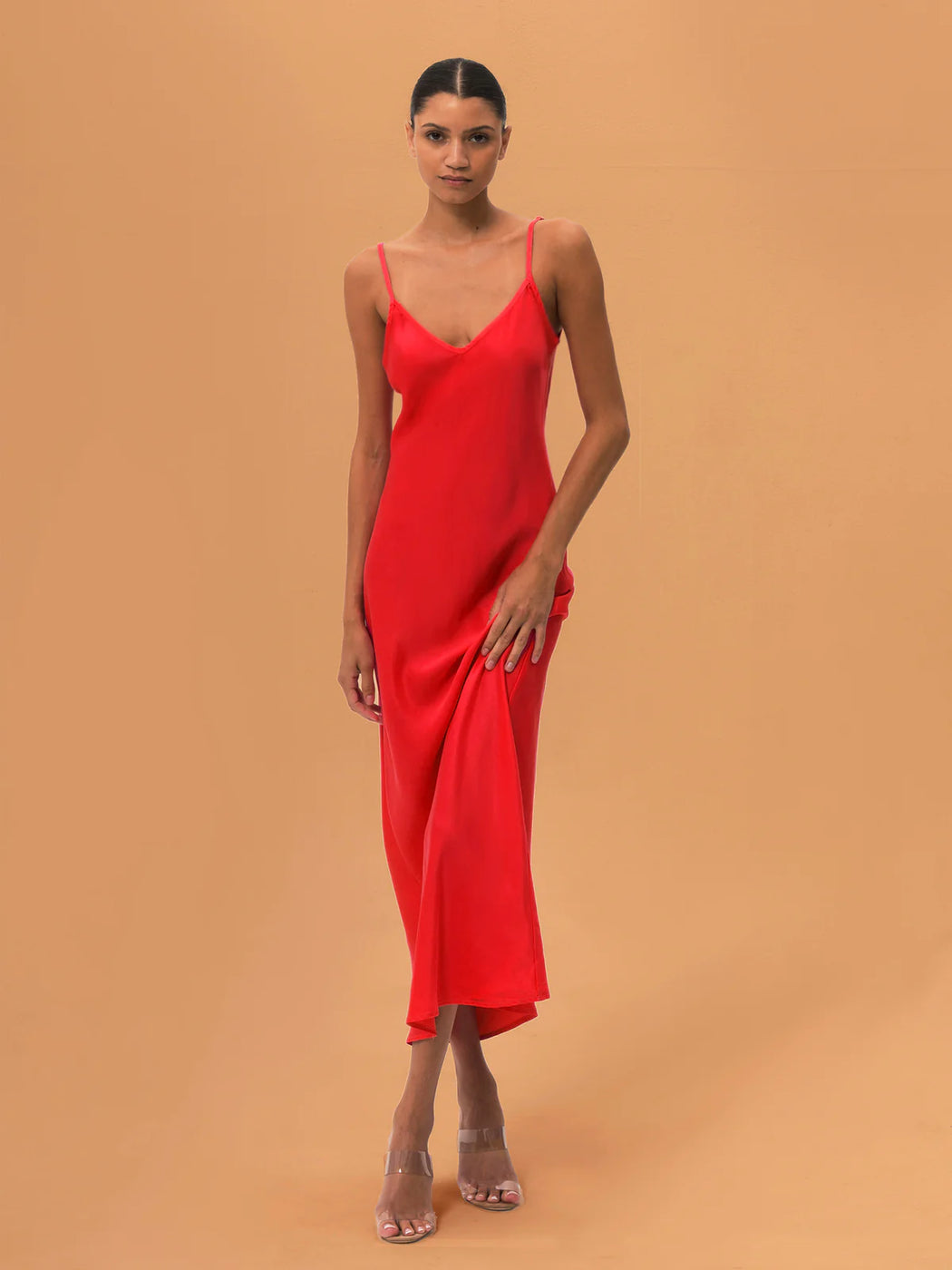 Jones Slip Dress | Maine Red