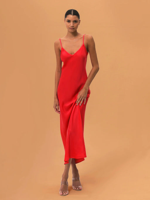 Jones Slip Dress | Maine Red