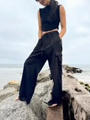 Wade Poplin Trouser | Black