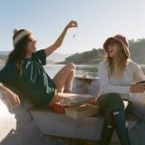 Oversized Boyfriend Tee | Indigo Stripe