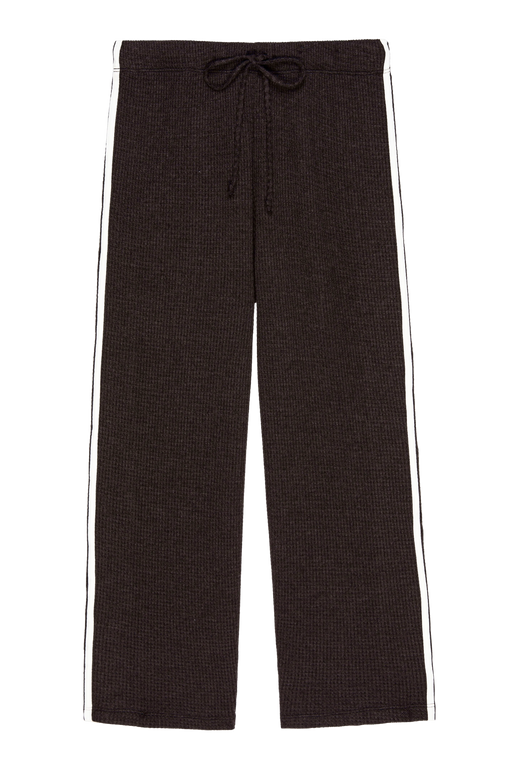 Thermal Crop Stripe Pant | Espresso