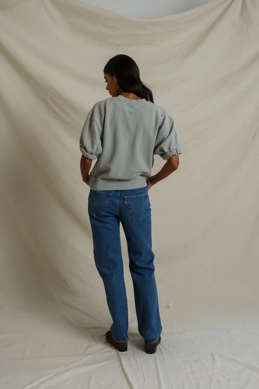 Rebecca Short Sleeve Sweatshirt | Griffin Gray