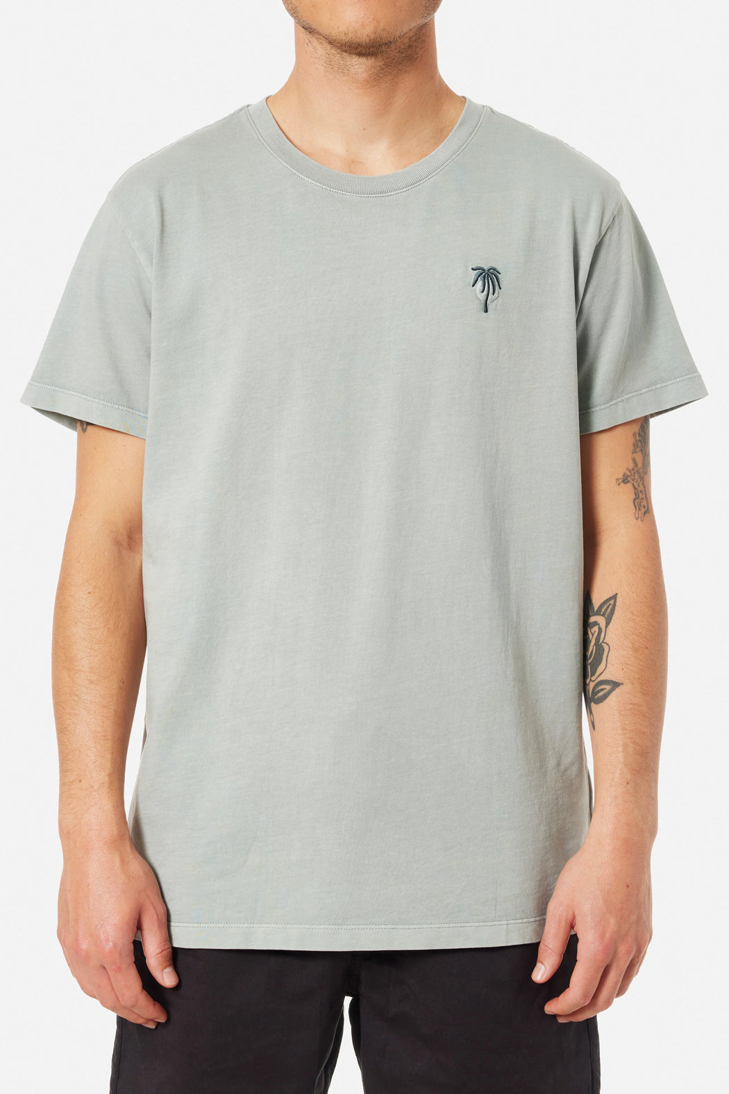 Crawford Emb. Tee | Aloe Pigment Dye