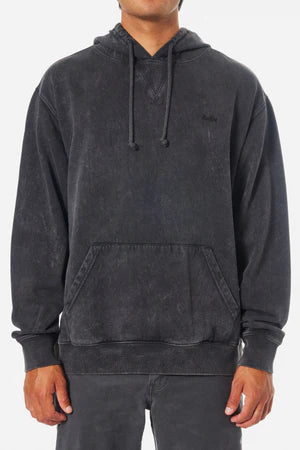 Embroidered Hoodie l Black Sand Wash