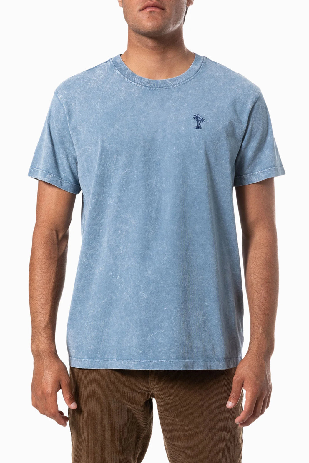 Retreat Embroidered Tee | Spring Blue Sand Wash