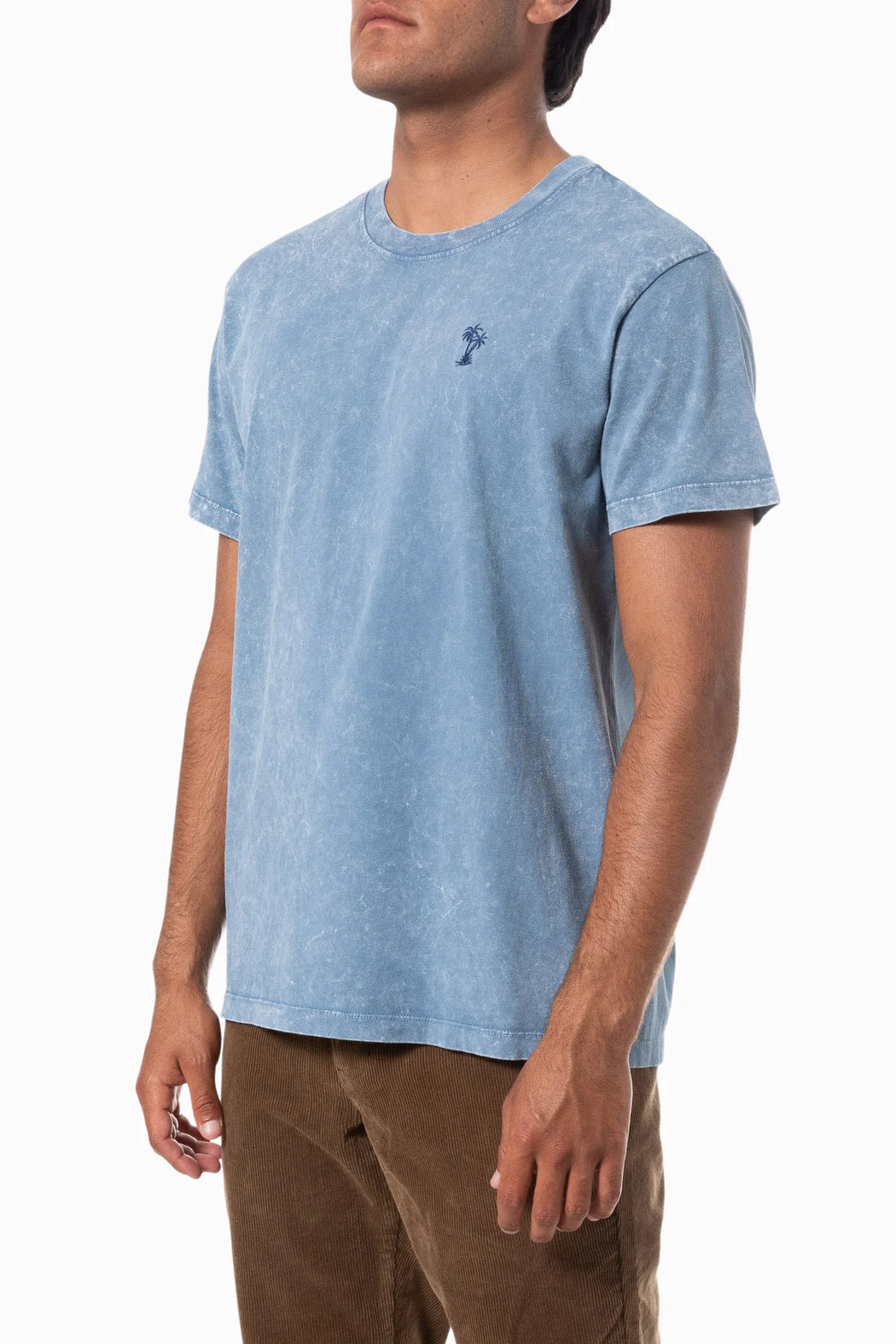 RETREAT EMB. TEE | Spring Blue Wash