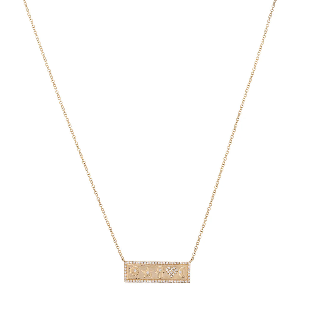 Pave Diamond La Chance Necklace