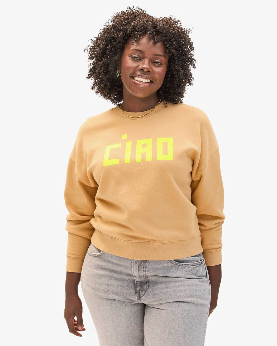 Ciao | Le Drop Sweatshirt Sand & Neon Yellow