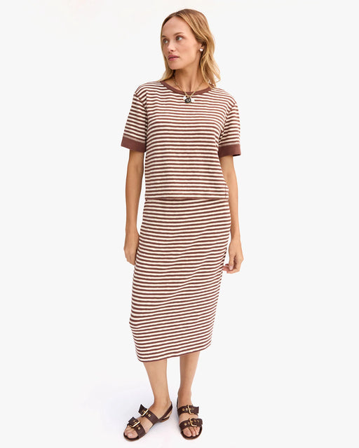 Le Tube Skirt | Stripe Brown/Cream