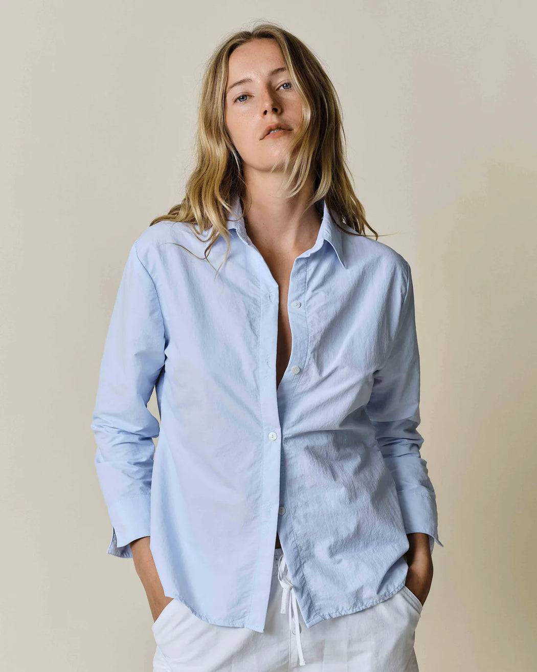 Long Sleeve Button Up Shirt | Sky Blue