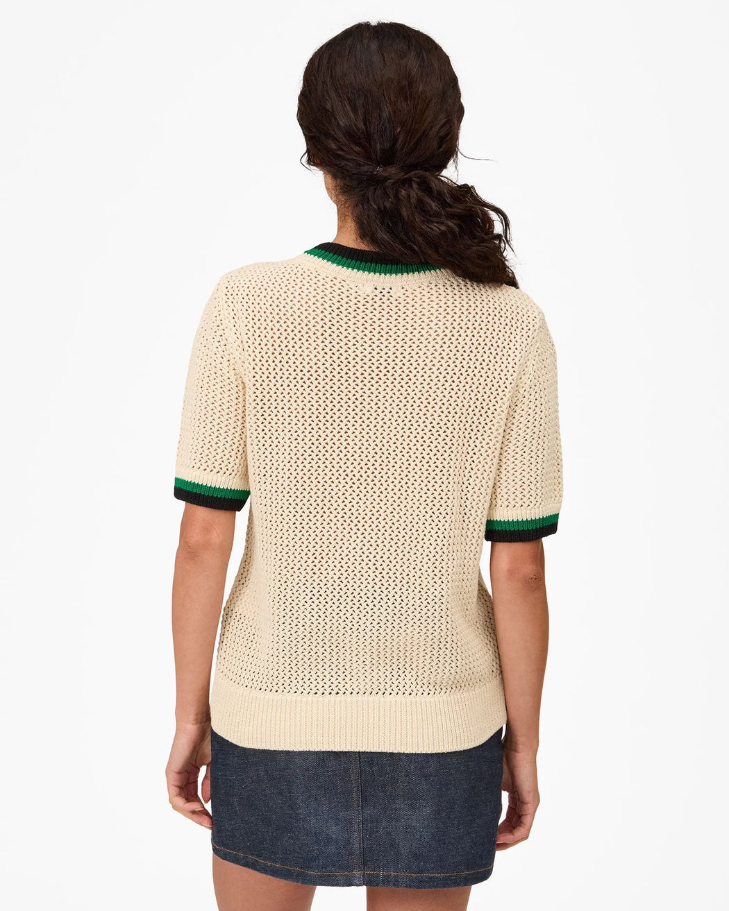 Luc Knit Tee | Le Vibe Cream & Green