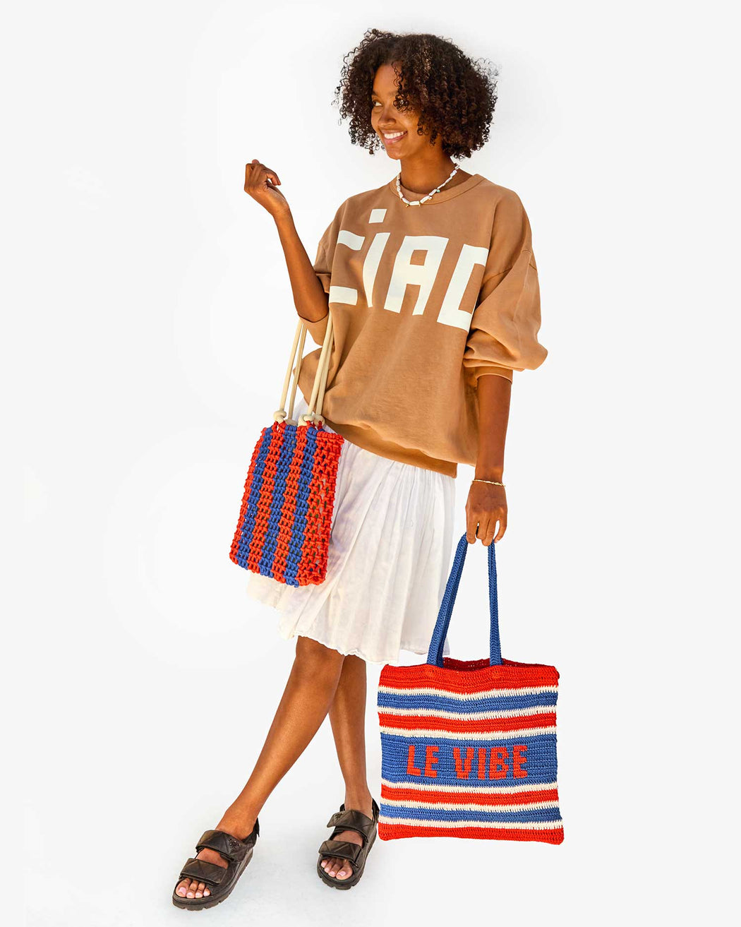 Michel Tote l Cobalt & Light Poppy Le Vibe