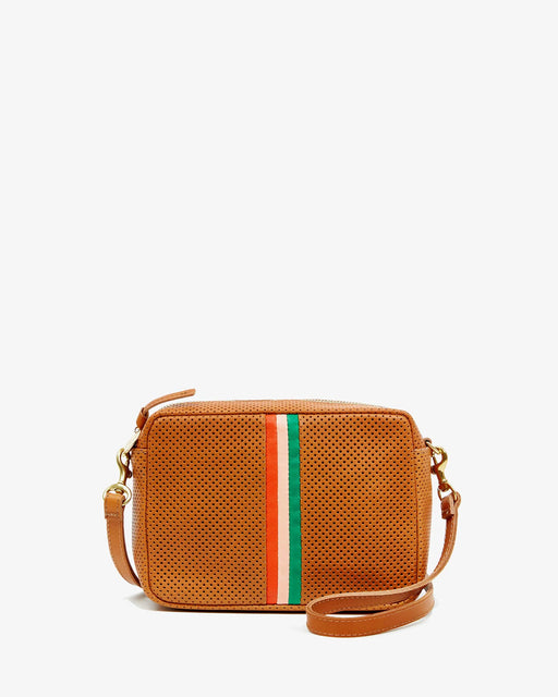 Midi Sac | Cuoio Perf w/ Inlaid Stripes