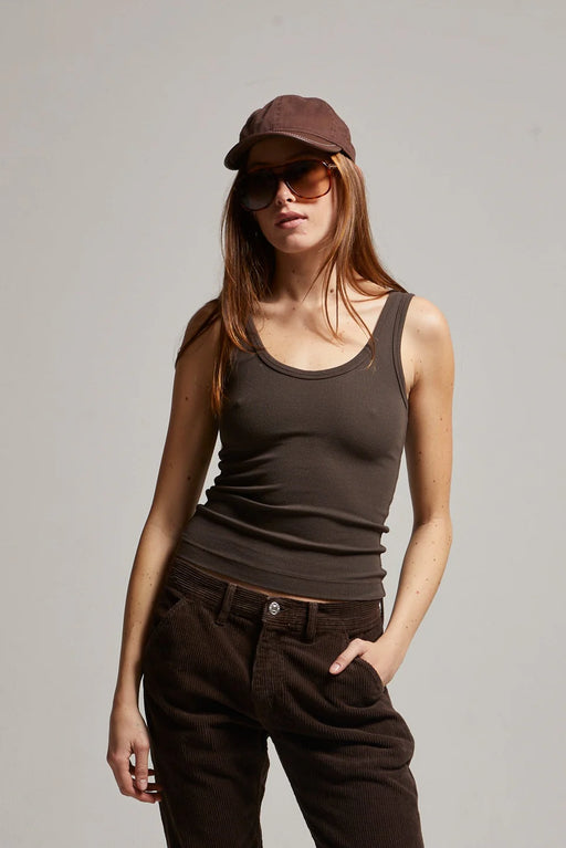 Mila Rib Tank | Cedar