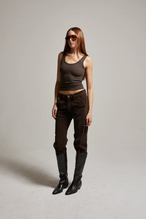 Mila Rib Tank | Cedar