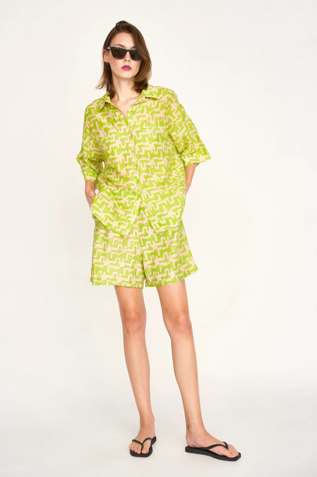 Woodstock Shorts | Lime Popova