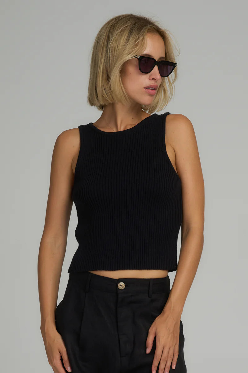 Monaco Knit Top l Black