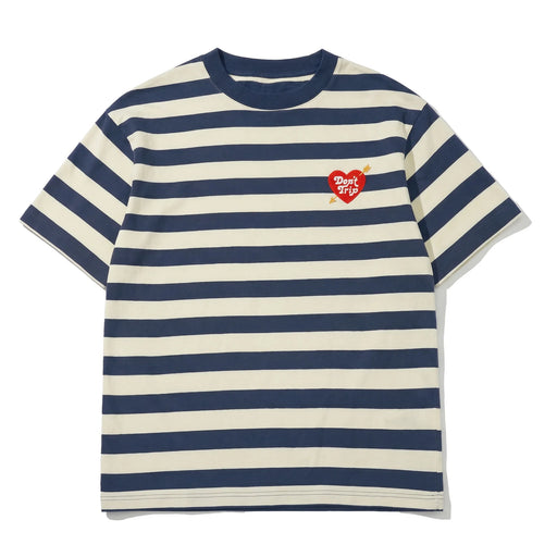 Heart & Arrow Striped Tee | Cream & Navy