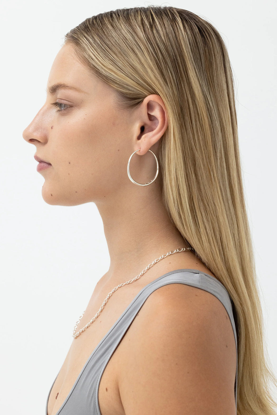 Momento Large Hoops | Silver