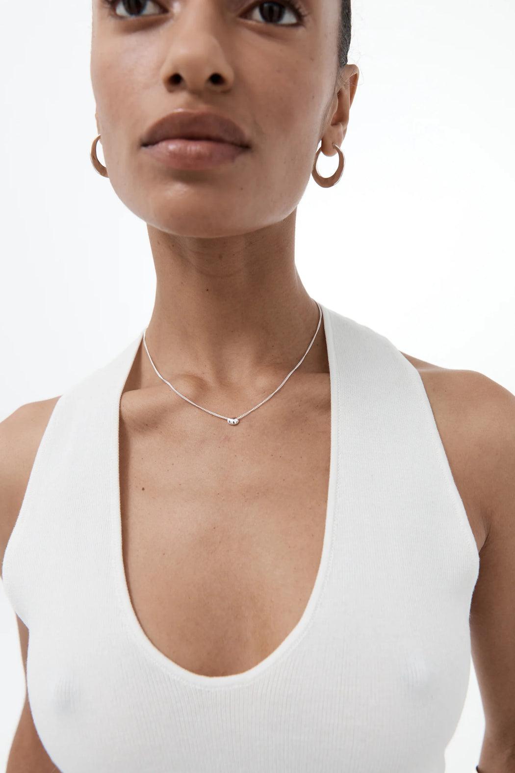 Mini Drop Necklace | Silver