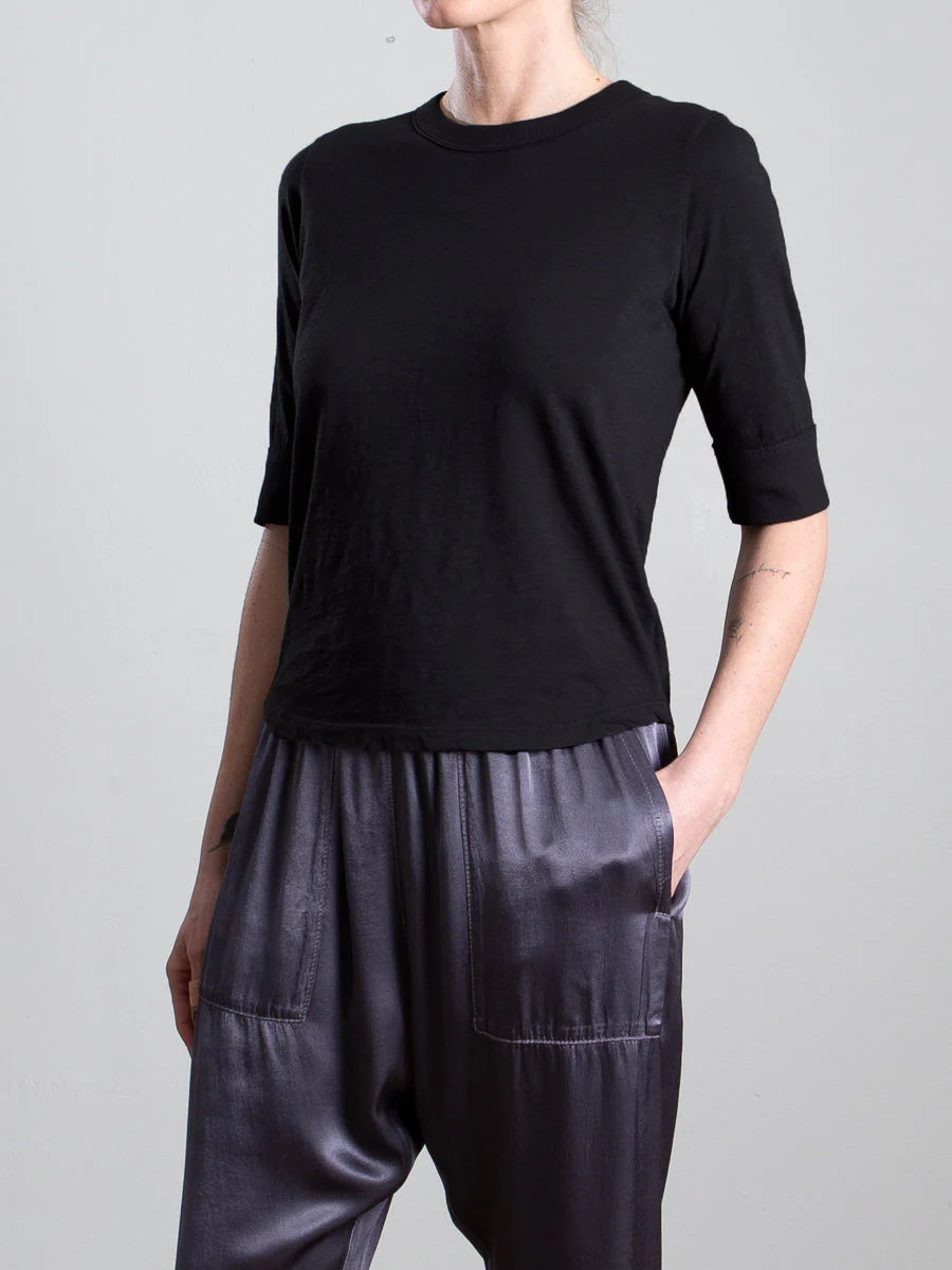 Giada Tee in Supima Slub | Black