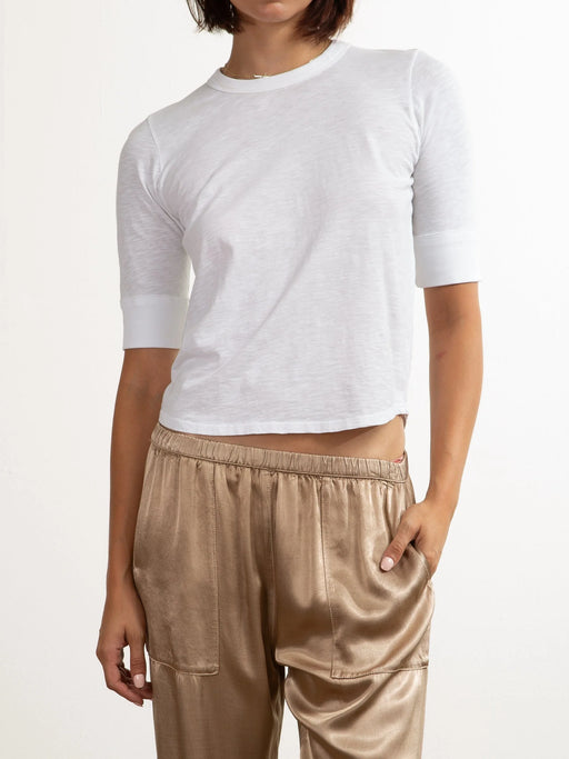 Giada Slim Crew in Supima Slub | White