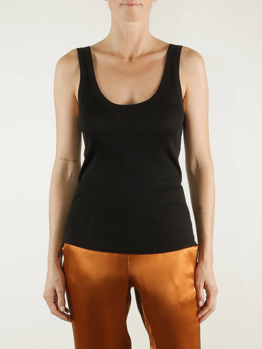 Cass Tank in Light Weight Rib | Black