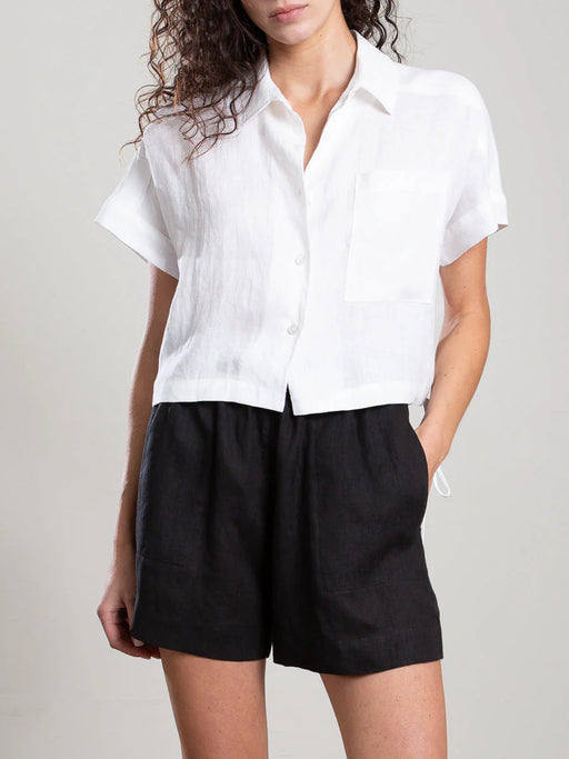 Zoey Shirt French Linen | White