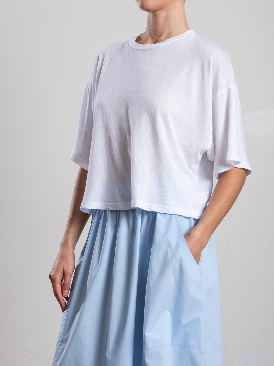 Miles Tee | Tissue Jersey White