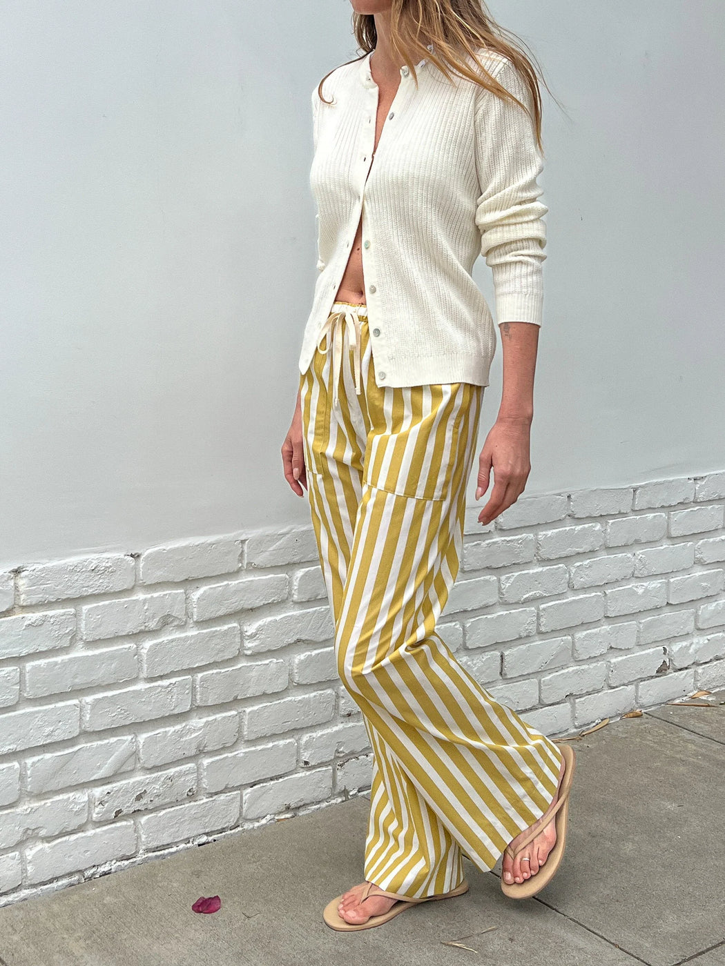 Casey Pant in Cotton Stripe | Sun