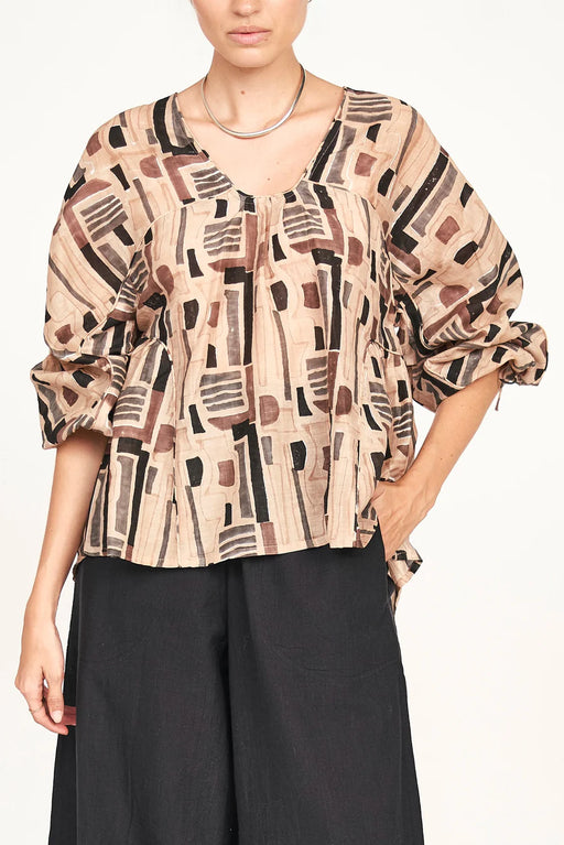 Petaluma Blouse l Sand Labyrinth