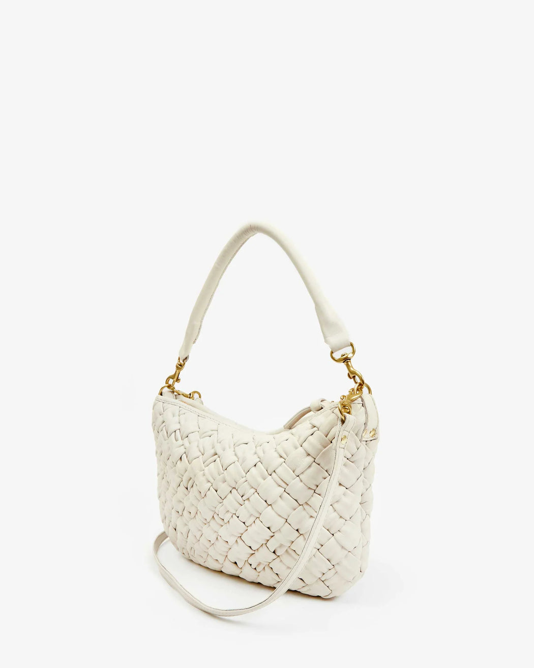 Petit Moyen Messenger l Cream Puffy Woven