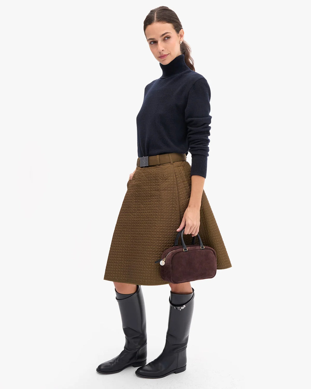 Petit Claudine | Suede Truffle