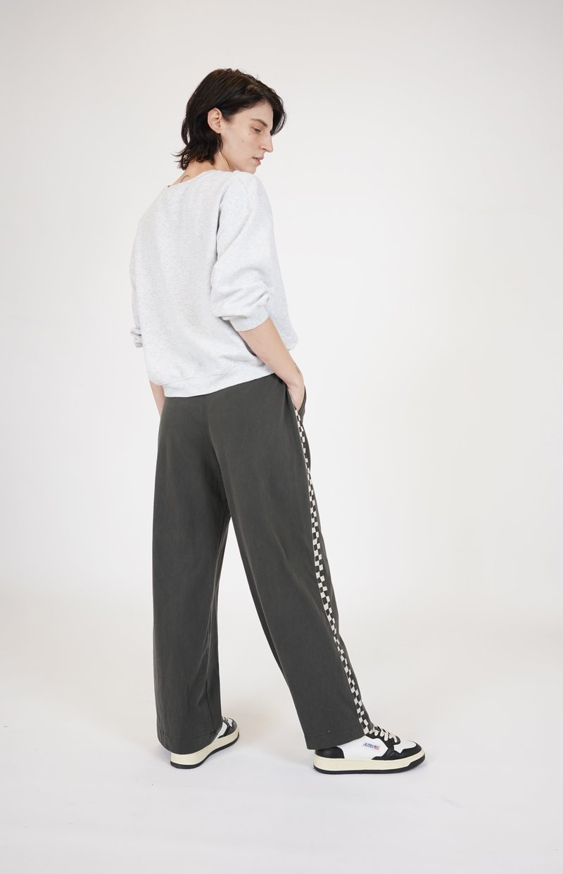 Wide Leg Slater Pant | Checkerboard Washed Black