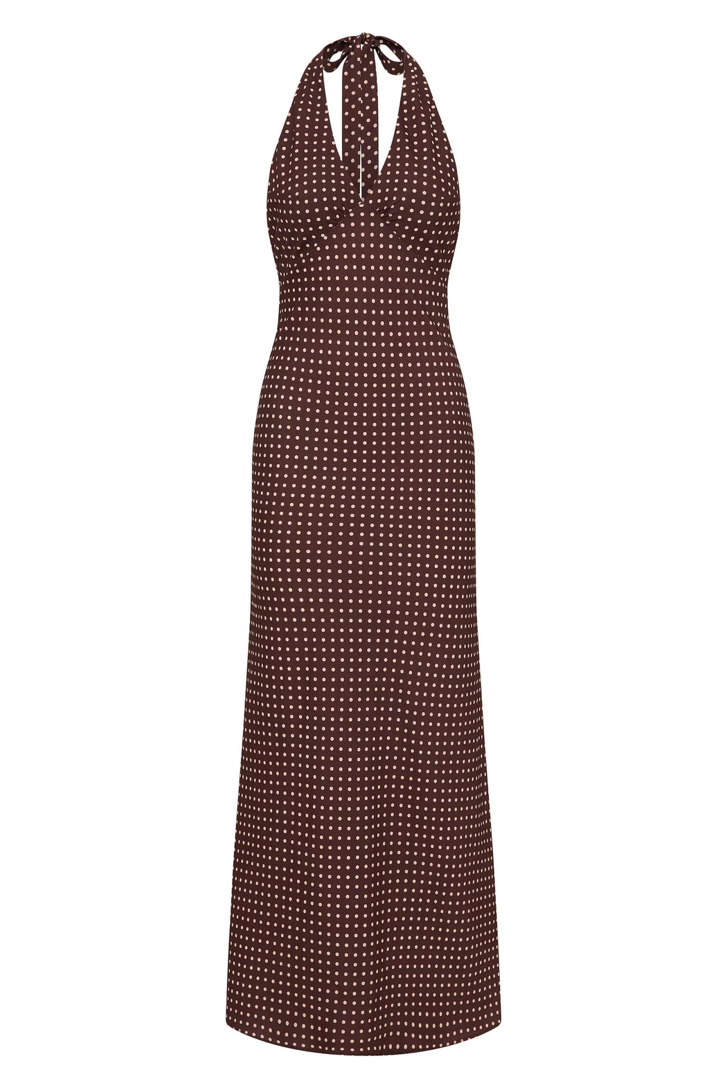 Rosa Maxi Dress|  Polkadot Chocolate Plum