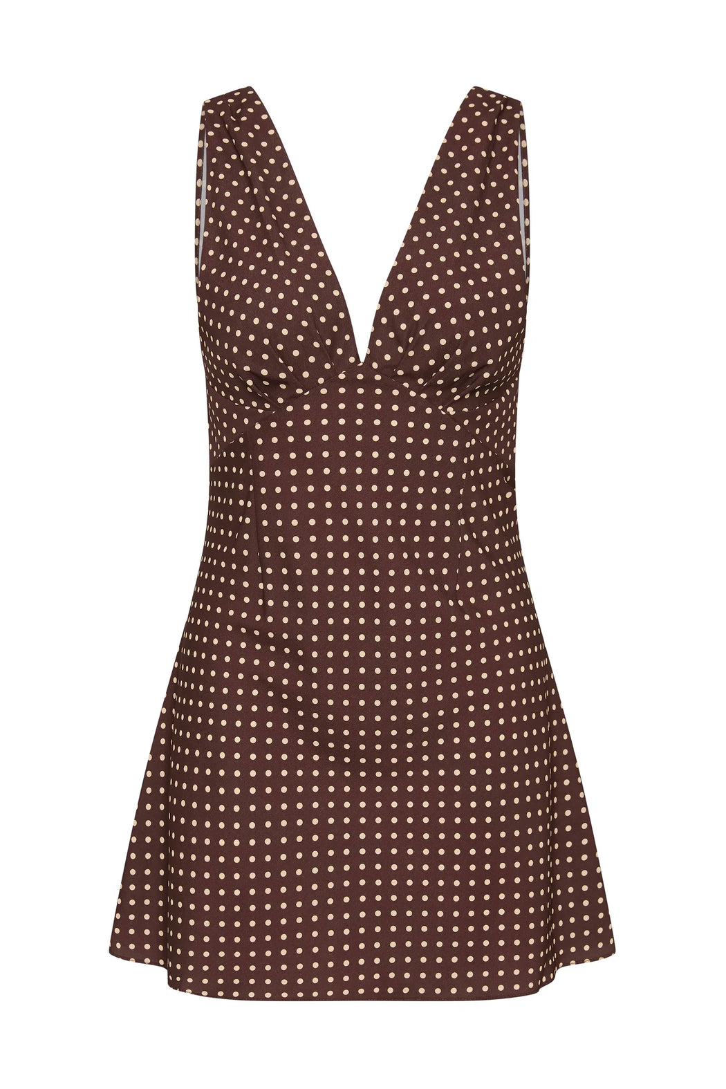 Graciela Mini Dress | Polkadot Chocolate Plum