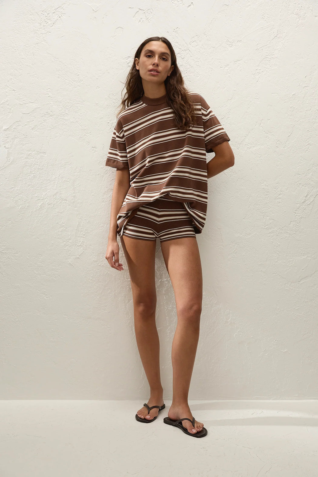 Le Paz Top | Ombre Stripe Macro Carob