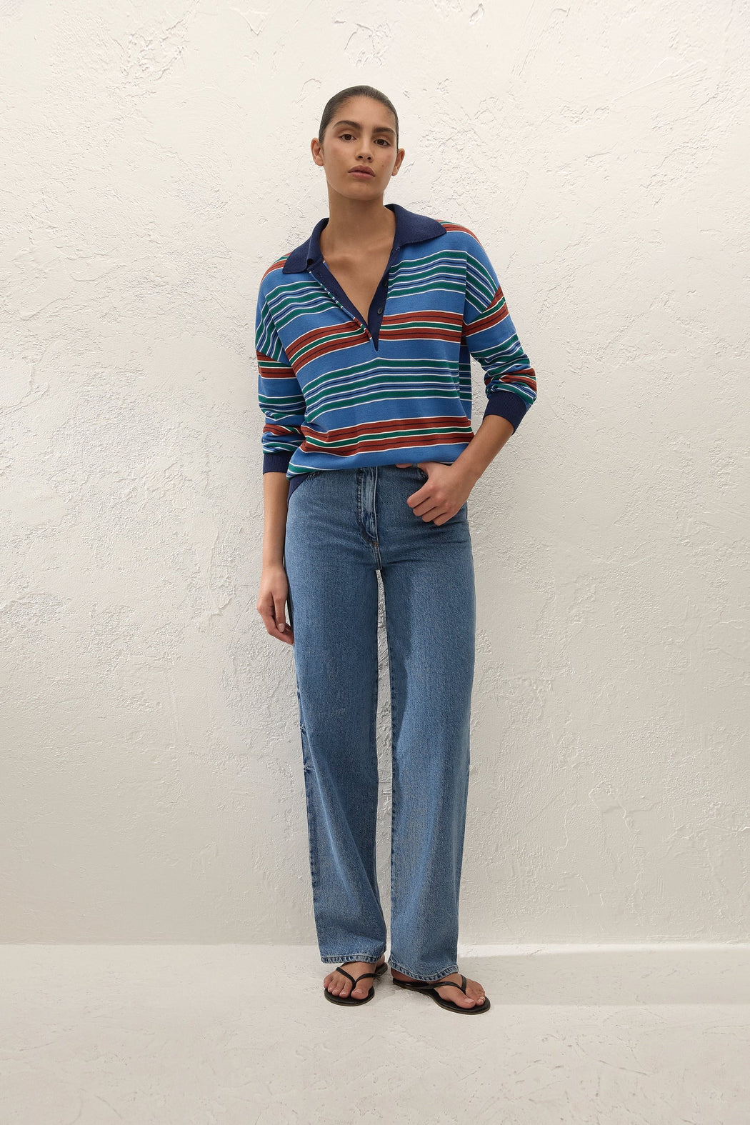 Harlow Oversized Polo | Juan Stripe