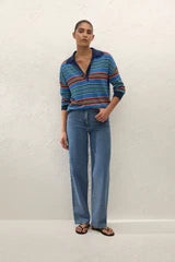 Harlow Oversized Polo | Juan Stripe