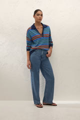 Harlow Oversized Polo | Juan Stripe